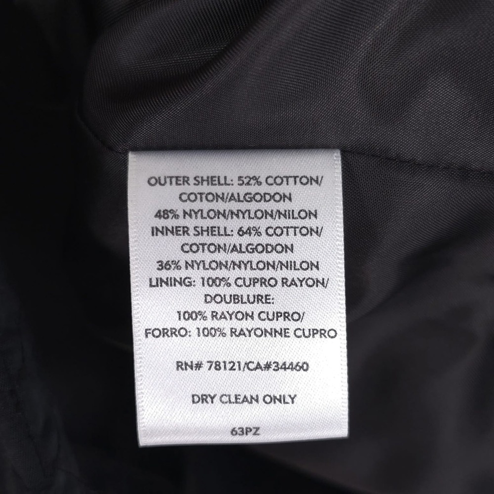 EILEEN FISHER Women's Jacket Coat MEDIUM Black Button Front ITALIAN FABRIC - Picture 10 of 10